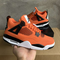 Mid Top Sneakers, Orange Black Colorway, Lace Up Design, Casual Gift for Sneaker Fans
