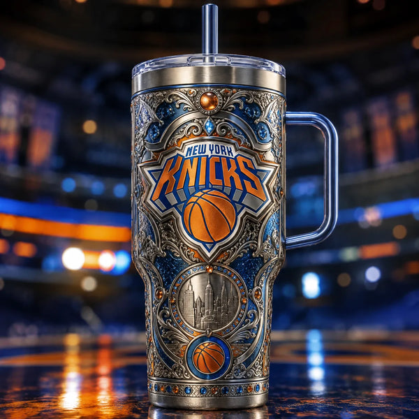 NYK Filigree - Ornate Blue and Orange Tumbler Statement - main