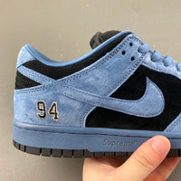Low Top Sneakers, Blue Black Colorway, Lace Up Design, Casual Gift for Sneaker Fans