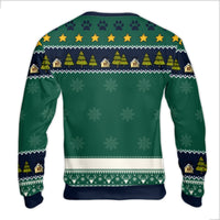 Dog Lover Holiday Sweatshirt, A Man and His Dogs Ugly Christmas Sweater, Humorous Dog Dad Xmas Crewneck, Adorable Pet Owner Ugly Sweater Party Present