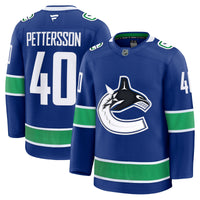 Vancouver Canucks Elias Pettersson Blue Home Premium Jersey