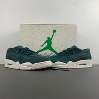 Low Top Sneakers, Army Green White Colorway, Lace Up Design, Casual Gift for Sneaker Fans