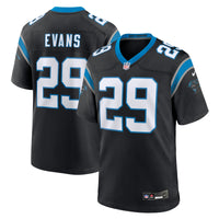 Carolina Panthers Akayleb Evans Black Team Game Jersey
