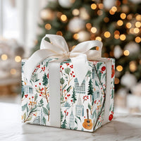 Urban Music Lover Gift Wrap, Cityscape Guitar Christmas Wrapping Paper, Musical Holiday Wrapping Paper, Festive Skyline Present Wrap