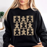 Checkerboard Gingerbread Crewneck, Retro Gingerbread Man Sweatshirt, Adorable Gingerbread Christmas Sweater, Holiday Cookie Pullover, Xmas Present