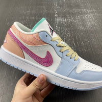 Low Top Sneakers, White Pink Colorway, Lace Up Design, Casual Gift for Sneaker Fans