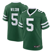 New York Jets Garrett Wilson Legacy Green Game Jersey