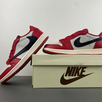 Low Top Sneakers, White Black Red Colorway, Reverse Hook Design, Lace Up Design, Casual Gift for Sneaker Fans