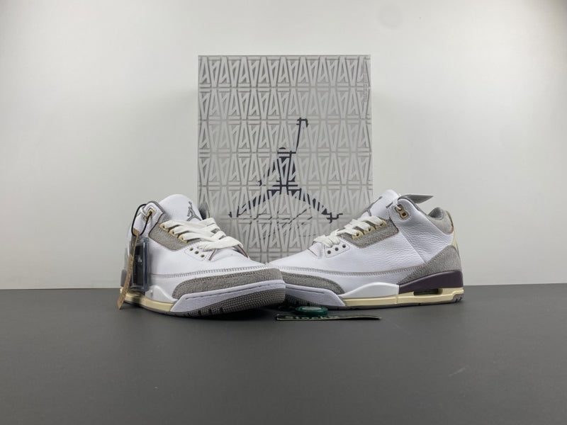 Distressed Sneakers, Off White Gray Colorway, Lace Up Design, Distressed Finish, Casual Gift for Sneaker Fans