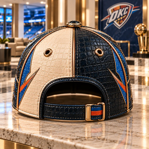 OKC - Bronze-Lined Crest on Navy and Bone - main