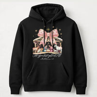 The Greatest Present of All Hoodie, Nativity Scene Hoodie, Christian Bow Graphic Hooded Sweatshirt, Religious Christmas Pullover Hoodie
