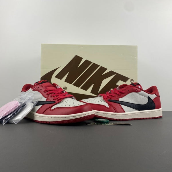 Low Top Sneakers, White Black Red Colorway, Reverse Hook Design, Lace Up Design, Casual Gift for Sneaker Fans