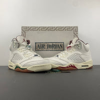Low Top Sneakers, White Red Green Sail Colorway, Mismatched Colorway, Lace Up Design, Casual Gift for Sneaker Fans
