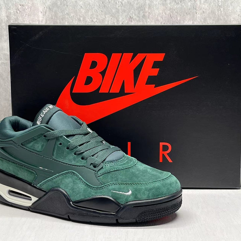 Low Top Sneakers, Green Colorway, Leather Footwear, Lace Up Design, Casual Gift for Sneaker Fans