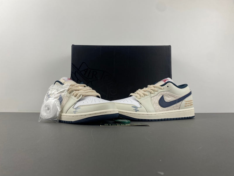 Low Top Sneakers, Blue White Yellow Colorway, Lace Up Design, Casual Gift for Sneaker Fans