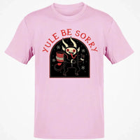 Humorous Dark Christmas Graphic Tee, Yule Be Sorry Krampus T-Shirt, Holiday Folklore Monster Shirt, Spooky Winter Season Present
