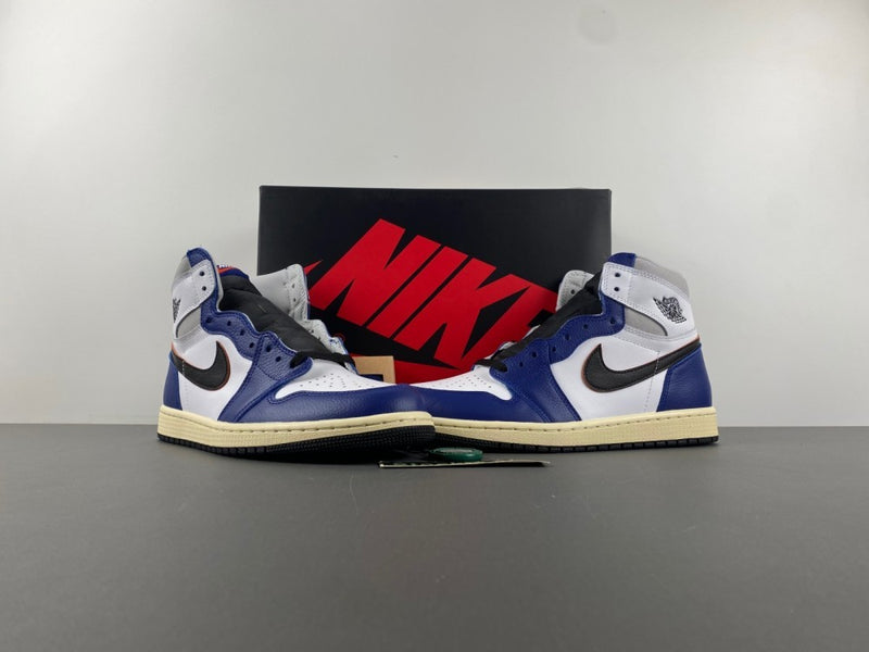 High Top Sneakers, Blue White Colorway, Lace Up Design, Casual Gift for Sneaker Fans