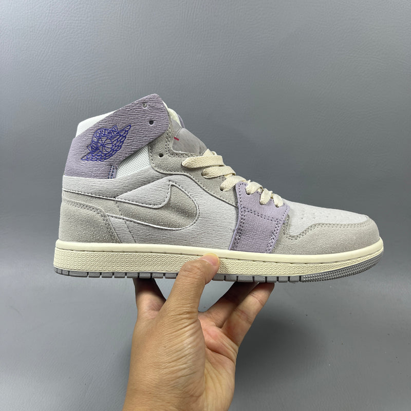 High Top Sneakers, Purple Gray Colorway, Lace Up Design, Casual Gift for Sneaker Fans