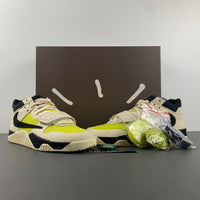 Low Top Sneakers, Green Yellow Colorway, Lace Up Design, Casual Gift for Sneaker Fans