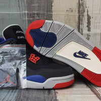 Low Top Sneakers, Blue Black Red Colorway, Lace Up Design, Casual Gift for Sneaker Fans