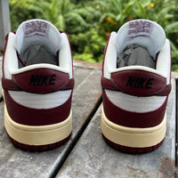 Low Top Sneakers, Burgundy White Colorway, Lace Up Design, Casual Gift for Sneaker Fans