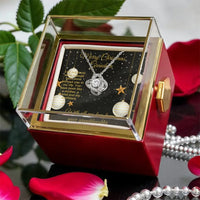 Christmas Present for Grandma Pendant, Grandma Love Knot Necklace, CZ Crystal Love Knot Necklace, Granddaughter to Grandma Knot Necklace Present