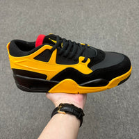 Basketball Shoes, Black Red Yellow Colorway, Lace Up Design, Casual Gift for Shoe Lovers