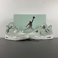 Low Top Sneakers, Green Silver Sail Colorway, Leather Footwear, Lace Up Design, Casual Gift for Sneaker Fans