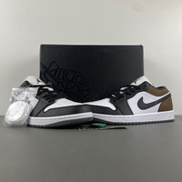 Low Top Sneakers, White Black Brown Colorway, Lace Up Design, Casual Gift for Sneaker Fans