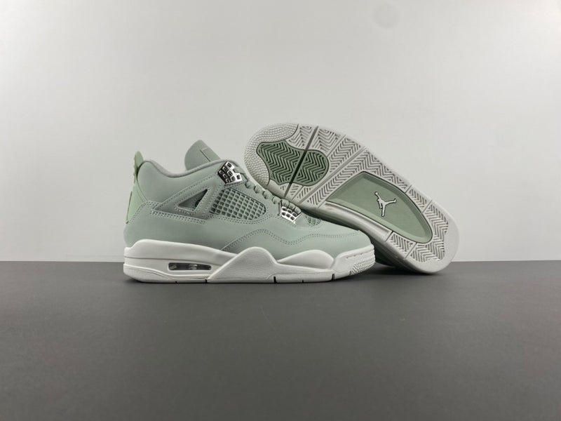 Mid Top Sneakers, Green Silver Colorway, Lace Up Design, Casual Gift for Sneaker Fans