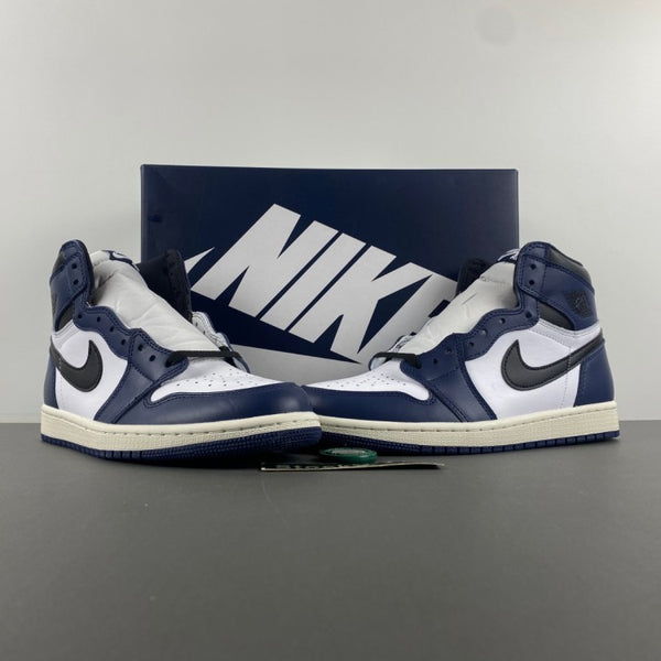 Retro High Top Sneakers, Blue White Black Colorway, Lace Up Design, Casual Gift for Sneaker Fans