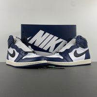 Retro High Top Sneakers, Blue White Black Colorway, Lace Up Design, Casual Gift for Sneaker Fans