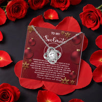 Rotating Rose Box Necklace, Soulmate Love Knot Necklace, Eternal Bond Knot Pendant, Romantic Christmas Soulmate Necklace, Holiday Present