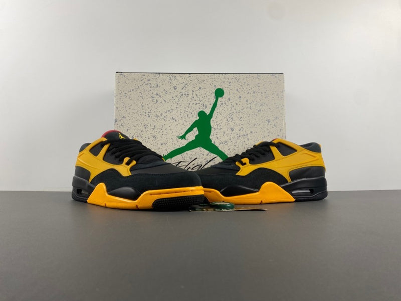Low Top Sneakers, Black Yellow Colorway, Lace Up Design, Casual Gift for Sneaker Fans