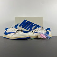 Low Top Sneakers, Blue White Colorway, Reverse Hook Design, Lace Up Design, Casual Gift for Sneaker Fans