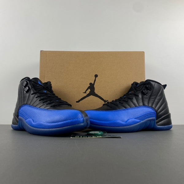 Low Top Sneakers, Royal Blue Black Colorway, Leather Footwear, Lace Up Design, Casual Gift for Sneaker Fans