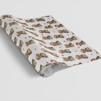 Yorkshire Terrier Holiday Gift Wrap, Yorkie Christmas Wrapping Paper, Santa Hat Yorkie Wrapping Paper, Adorable Dog Lover Christmas Gift Wrap