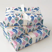 Ginger Jar Ornament Wrapping Paper, Chinoiserie Christmas Wrapping Paper, Grandmillennial Holiday Gift Wrap
