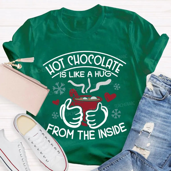 Comfy Winter Holiday Quote T-Shirt, Hot Chocolate Christmas Shirt, Adorable Hot Cocoa Season Tee, Retro Christmas Graphic Shi