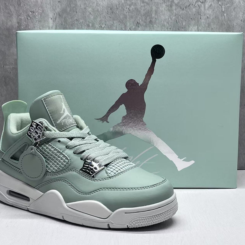 Mid Top Sneakers, Green White Colorway, Lace Up Design, Casual Gift for Sneaker Fans