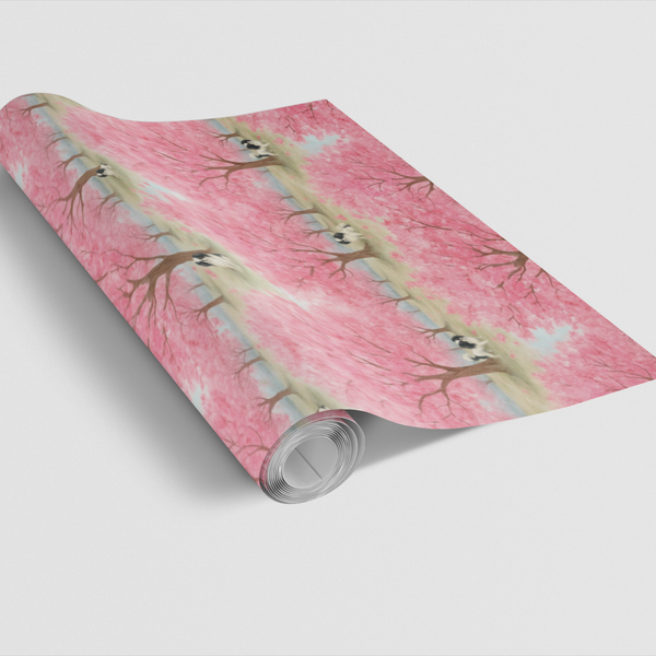 Holiday Dog Gift Wrap, Japanese Chin Wrapping Paper, Japanese Chin Christmas Wrapping Paper, Festive Winter Floral Present Wr