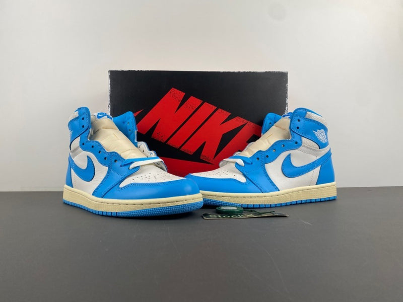 High Top Sneakers, Blue White Colorway, Lace Up Design, Casual Gift for Sneaker Fans