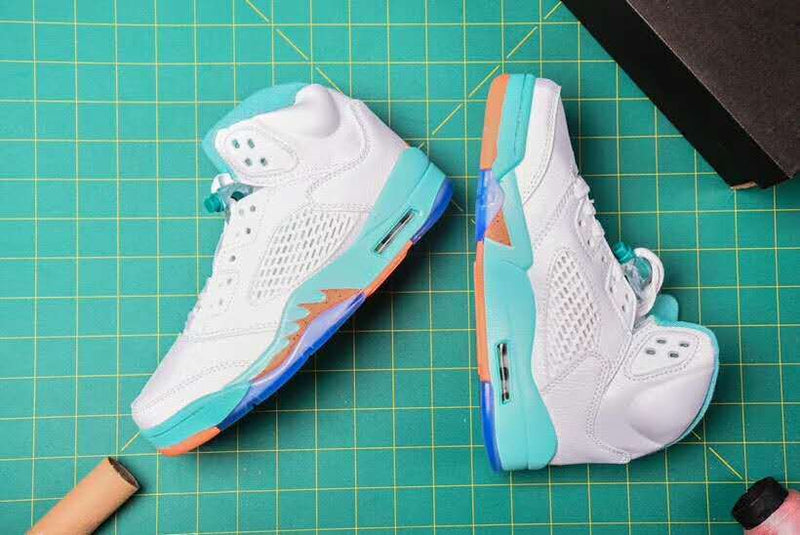 Sneakers, White Orange Colorway, Lace Up Design, Casual Gift for Sneaker Fans