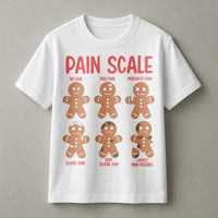 Humorous Holiday Cookie Medical Shirt, Gingerbread Man Pain Scale T-Shirt, Nurse Christmas Graphic Tee, Doctor Healthcare Staff Holiday Shirt