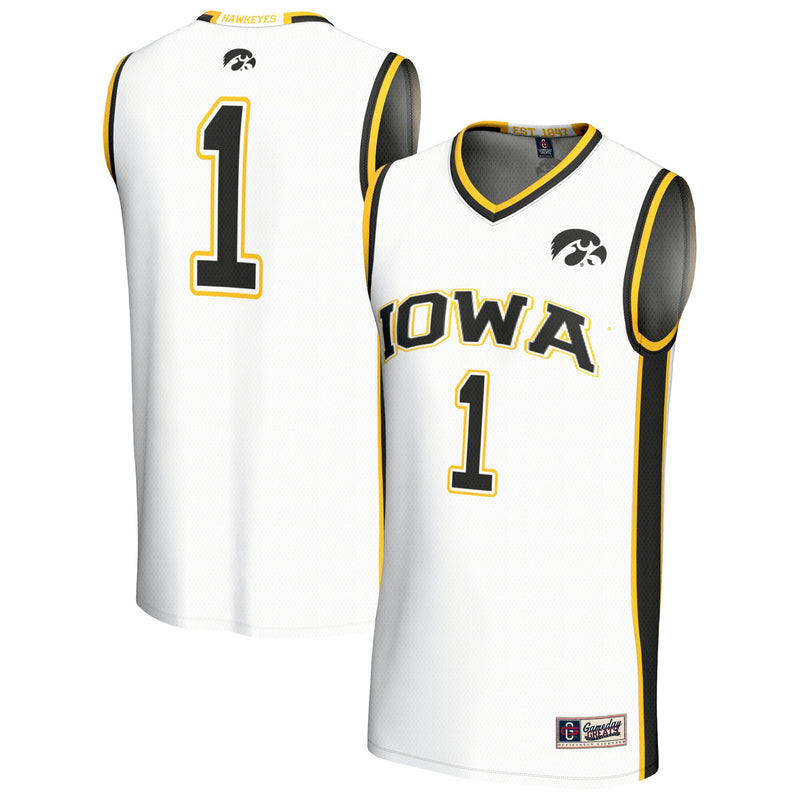 Iowa Hawkeyes Lightweight Collegiate Basketball Fashion Jersey - White