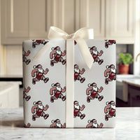 State Santa Holiday Gift Wrap, Running Santa Basketball Wrapping Paper, Muscular Santa Wrapping Paper, Sports Fan Christmas Gift Wrap Roll