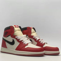 Sneakers, Red Cream Colorway, Lace Up Design, Casual Gift for Sneaker Fans