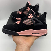 Mid Top Sneakers, Black Red Pink Colorway, Lace Up Design, Casual Gift for Sneaker Fans