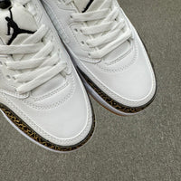 Low Top Basketball Shoes, White Gold Colorway, Lace Up Design, Casual Gift for Shoe Lovers