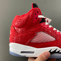 High Top Sneakers, Red Colorway, Lace Up Design, Casual Gift for Sneaker Fans
